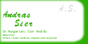 andras sier business card